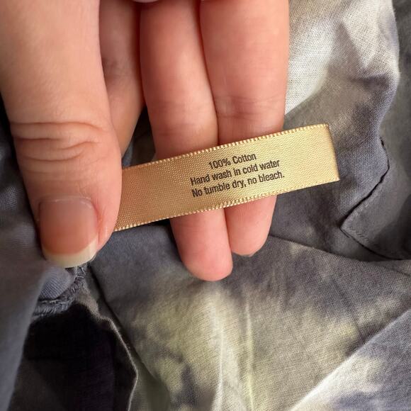 CALI by Cali Dreaming Blue Green Tie Dye Oversized Cotton Tunic‎ Top M/L - Picture 8 of 8